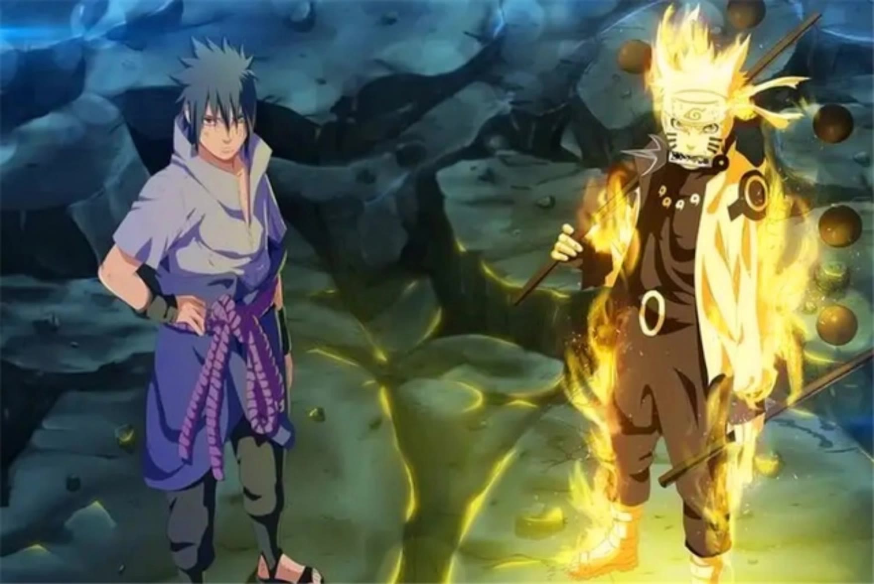 六道鸣人Vs 六道佐助终结谷史诗决战电影级画质| AI Video, image size:1760x1176